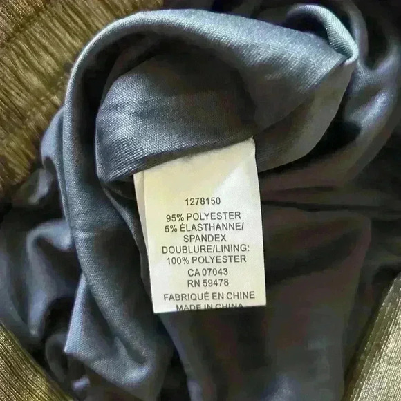 Rachel Zoe Gold Metallic Women Elastic Waist Stretch Wide Leg Pants Size XS NWT - Picture 6 of 6